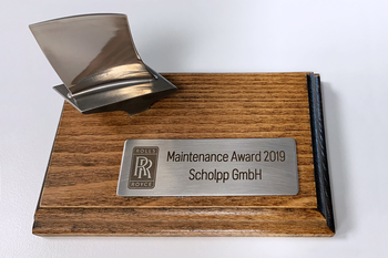 Rolls-Royce: Maintenance Award 2019 for SCHOLPP